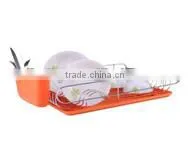 China LBY Orange Pvc Dish Rack With Tray and Cutlery Holder thumbnail-1