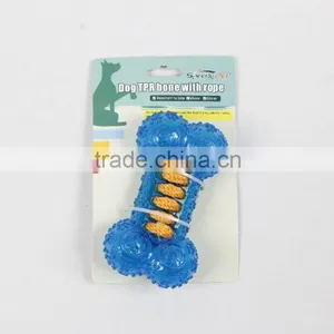 New Design TPR Bone Toy With Rope Blue Dog Toy thumbnail-3