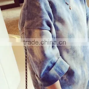 2015 Autumn Cashmere Soft and Long Sections Gradient Tie Dye Hoodie thumbnail-4