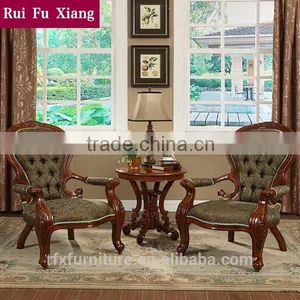 Classic Style Leisure Chairs and Table Set for Balcony and Bedroom Furniture W-205 thumbnail-1