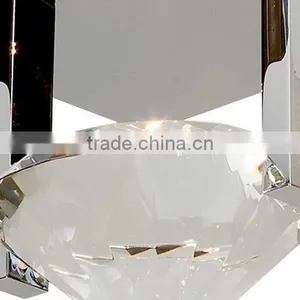 Luxury With Stainless Steel+ Crystal Ceiling Light for Hotel thumbnail-3