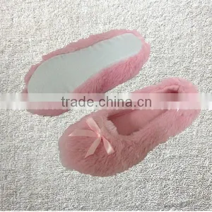 Soft Ballet Shoes for Women,PV Plush Indoor Slipper,ladies Bellerina Shoes thumbnail-1