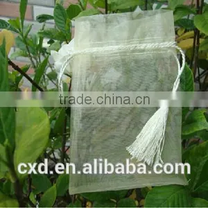 Gold Custom Pure Silk Organza Bags/pouch for Necklace thumbnail-5