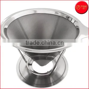 Pour Over Coffee Cone Stainless Steel Coffee Filter Brewer With Pour Over Coffee Stand Coffee Dripper thumbnail-1