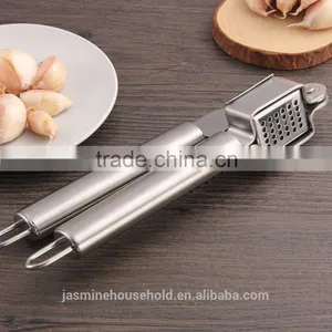 Stainless Steel Garlic Press Hand Presser, Garlic Peelers Crusher Mincer Kitchen Tool thumbnail-4