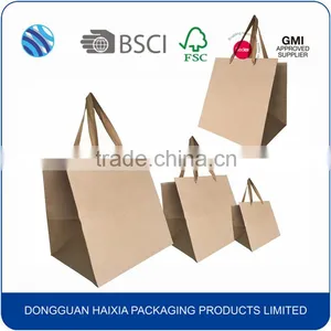 Custom Design Eco-friendly Shopping Kraft Paper Bag thumbnail-1