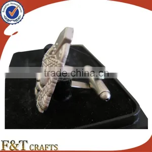 High Quality Plating Pearl Nickle Zinc Alloy 3D Metal Cufflink/cufflink Shirts/cufflink Manufacturer thumbnail-2