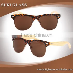 2016 Best Selling Good Price PC Frame Bamboo Arms Sunglasses thumbnail-2