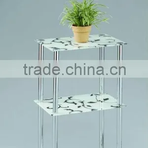 Living Room Metal Glass Shelf Stand thumbnail-1