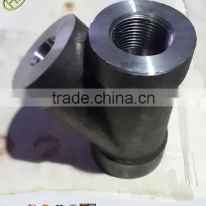 ASME B16.11 NPT Threaded Reducing 45 Degree Lateral Tee Pipe Fitting thumbnail-1