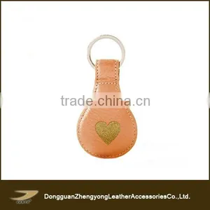 Hot Leather Heart Shape Keychain, Leather Keychain With Heart thumbnail-1