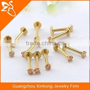 Double Jeweled Cross Labret Piercing Body Jewelry thumbnail-1
