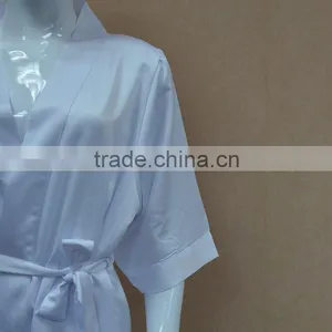 Sexy Fancy White Matte Stretch Satin Nightgown/pajamas thumbnail-3