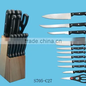Stainless Steel Steak Knives With Wooden Block thumbnail-1