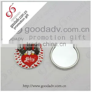 Advertising Oem Logo Printed Beautiful Compact Tin Mirrors thumbnail-3