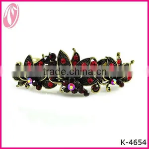 Fancy Antique Flower Diamond Barrette Hair Clips thumbnail-1