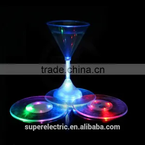 Hot Sale Transparent Led Bottle Mats Customized Design Light up Led Drink Coaster thumbnail-4