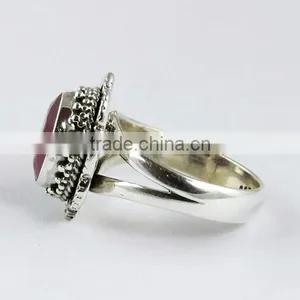 Power Love !! Ruby 925 Sterling Silver Ring, Indian Silver Jewelry, Wholesale Silver Jewellery thumbnail-4