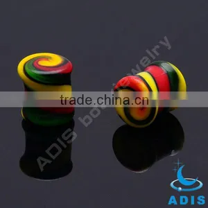 New Arrival Glass Ear Gauges Expander Piercing Jewelry Glass Saddle Ear Plug thumbnail-1