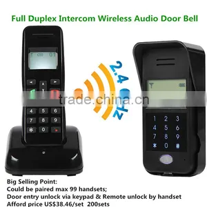Full Duplex Intercom Wireless Audio Door Phone Wireless Audio Door Bell for Villa and Apartments thumbnail-1