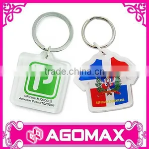 Mini Stylish Photo Clear T-shirt Shape Acrylic Keychain With Iron Ring thumbnail-4