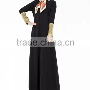 2016 New Fashion Turkish Islamic Clothing Wholesale Muslim Dress Abaya Most Popular thumbnail-2