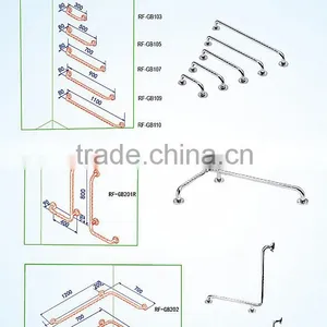 Stainless Steel Bathroom Security Grab Bars(RF-GB103-110) thumbnail-4
