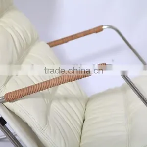 Wholesale Floor Lounge Chair FK87 Lounge Chair Grasshopper White Leather thumbnail-6
