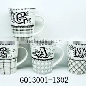 340CC Beer Fine Bone China Mug Round Shape With Printed and Bulk Packing Cheap Sale thumbnail-3
