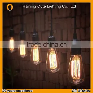 Party Decoration E26/E27 40W 60W ST64 Squirrel Cage Antique Decorative Filament Edison Bulb thumbnail-1