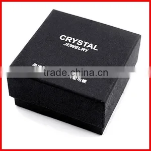Customized Black Jewelry Paper Box With Velvet thumbnail-3
