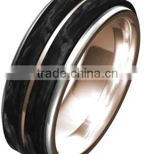 Factory Direct Wholesale Jewelry Ring Carbon Fiber Ring Tungsten Carbide Ring Men thumbnail-6