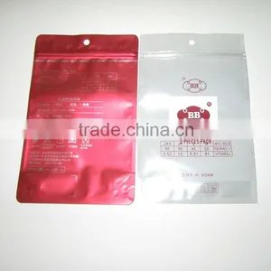 Small Colored Plastic Packing Bag With Zip Lock and Hung Hole thumbnail-1