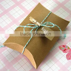 Recycled Kraft Paper Pillow Box for Gift thumbnail-1