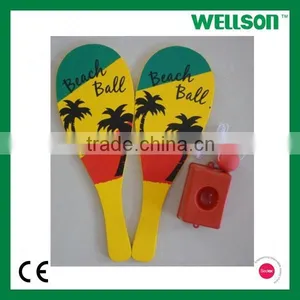 Strip Connected Wooden Beach Rackets thumbnail-1