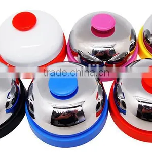 Table Call Bell in Silver Plated Cover With Colorful Painted Plastic Base thumbnail-6