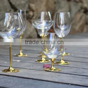 Custom Wine Glass Glitter Gold Vodka Glasses Drinking Spirit Glass Crystal Juice Glassware thumbnail-5