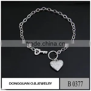 Zircon Stone Silver Bracelet Jewelry New Arrival Wholesale Bling Jewelry thumbnail-5