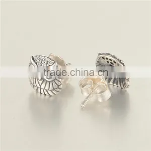 ER1016 Wholesale Solid 925 Sterling Silver Owl Earrings For Women Jewelry thumbnail-4
