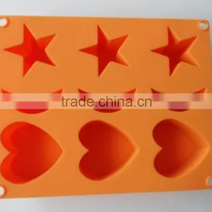 Moon Star Heart Shape Silicone Ice Cube Tray thumbnail-1