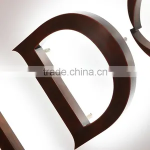 Back Lighted Metal Stainless Steel 3d Alphabet Mirror Letters thumbnail-3