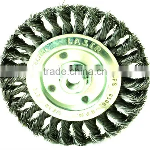Wire Brush Twist Knot Wheel Rotate for Cleaning Weld thumbnail-1