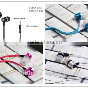 2015 New Products Hot Selling Earphone Colorful In-ear Earphones With Flat Cable thumbnail-3