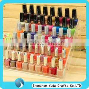 Assembled Acrylic Nail Polish Display Shelf Clear Plexiglass Cosmetic Display Rack thumbnail-1