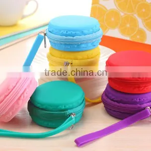 Wholesale Durable Silicone Macaron Jewelry Box,Jewelry Holder With Handle,silicone Coin Bag thumbnail-1