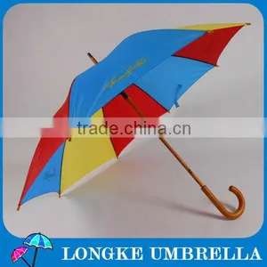 24" Wooden Straight Umbrella/solid Color thumbnail-1