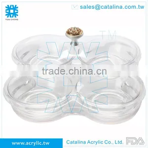 Functional Acrylic Plastic Salt Sugar Pepper Tray thumbnail-1