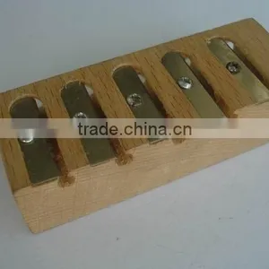 New Multi-function Five Holes Wooden Big Pencil Sharpener thumbnail-4