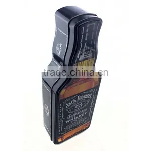 High Quality Bottle Shaped Metal Irregular Wine Tin Box thumbnail-2