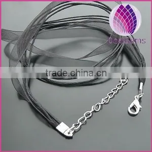 Wholesale Ribbon Wax Cotton Cord Chain Necklace thumbnail-1